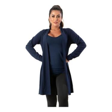 Imagem de Cardigan Feminino Blogueirinha Canelado Kimono Manga Longa - Sardou Mo