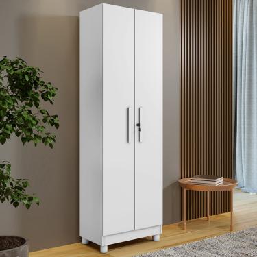 Imagem de Armário Multiuso 2 Portas com Pés Sparta Benetil - Branco