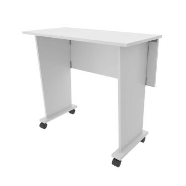 Imagem de Escrivaninha Dobrável 80cm com Rodízio ME4117 Branco Tecnomobili
