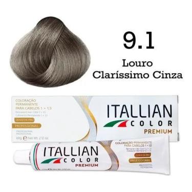 Imagem de Coloração 9.1 Louro Claríssimo Cinza  Itallian Color
