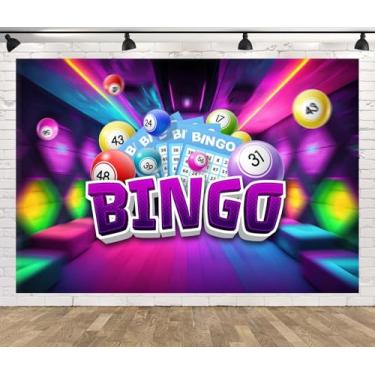 Imagem de Loccor 2,1 x 1,5 m Tecido Bingo Pano de Fundo Bingo Night Game Time Snooker Concurso Bola Vencedora Decorações de Festa Fundo de Jogos Foto Studio Adereços