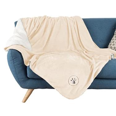 Imagem de Cobertores para animais de estimação impermeáveis PETMAKER – A manta de pelúcia macia protege o sofá, cadeiras, carro ou cama de derramamentos, manchas ou animais de estimação laváveis na máquinaPETMAKER 50" X 60" bege 80-PET6151