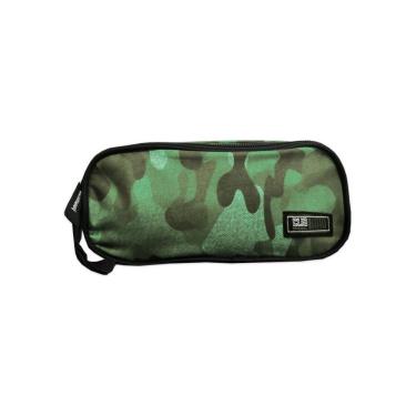 Imagem de Estojo Escolar Duplo Camuflado Com 2 Divisórias Verde Clio