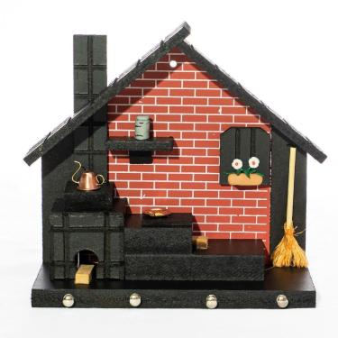 Imagem de Porta Chaves de Parede Casinha Mineira Artesanal G Telha