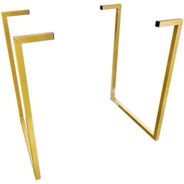 Imagem de Base de Mesa Nova York - Dourada - Genus Móveis, Dourado, Aço, Nova Yo