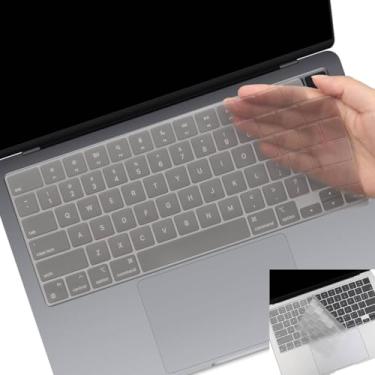 Imagem de Pacote com 2 capas para teclado 2025-2023 MacBook Air M4 M3 M2 34.5 cm 38.9 cm A2941 A3114 A2681 A3113 e MacBook Pro 2023-2021 35.6 cm 40.6 cm M4 M33-2021 M2 M 1 Pro/Max A2442 A2779 A2918 A2992 A2485