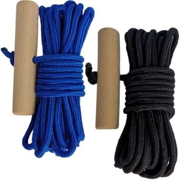 Imagem de Kit de substituição de corda de podador de árvore PR-20, compatível com serra manual Jameson Fiscar de boca grande e podador de árvores, 60 metros de comprimento com cabo de madeira