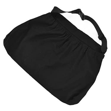 Imagem de Bolsa para colheita, bolsa compacta dobrável de tecido Oxford para colheita de frutas, grande capacidade, design de pendurar na cintura para jardim e atividades ao ar livre, Preto, Comum