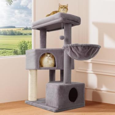 Imagem de Gardner Pet Árvore para gatos de 104 cm de altura para gatos médio-grandes, torre resistente com postes de 7 cm e poleiros superiores laváveis, móveis para gatos que economizam espaço para