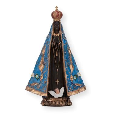Imagem de Imagem Nossa Senhora Aparecida em Resina (DD4d), Arte Sacra Barroca, 45 cm Altura, Azul