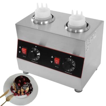 Imagem de PreAsion Aquecedor De Molho Queijo 110 V, Máquina Preservação Calor Geleia, Elétrico Chocolate Com 2 Potes