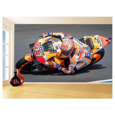 Imagem de Papel De Parede 3D Moto Gp Grand Prix Corrida 3,5M Bkm67 - Você Decora