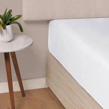 Imagem de Lencol Com Elastico Liss Cor Branco King Karsten
