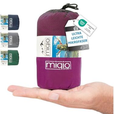 Imagem de MIQIO Forro de saco de dormir esportivo 2 em 1 e lençol de viagem tamanho GG – Forro de dormir ultraleve, lençol de cama de viagem duplo embutido - zíper violeta direito