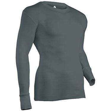 Imagem de Indera – Calcinha térmica masculina de malha canelada de algodão, Smoke, X-Large