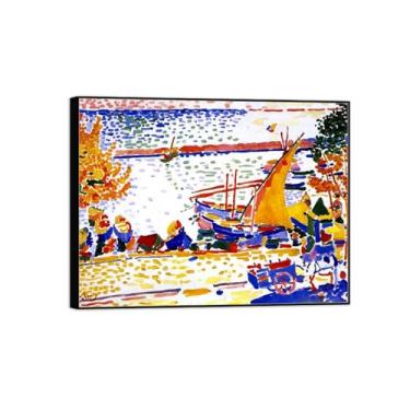 Imagem de BMZFYBS Quadro preto arte de parede pinturas famosas - imagens de decoração - cavalo branco - impressões em tela de paisagem para sala de estar 40 x 50 cm 40 x 50 cm 16 x 20 pol