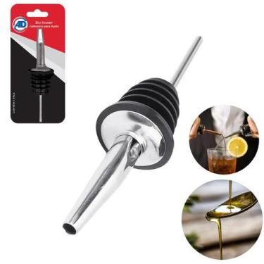 Imagem de Bico Dosador Inox Anti-Vazamento Azeite Galheteiro Culinário - Ad Impo