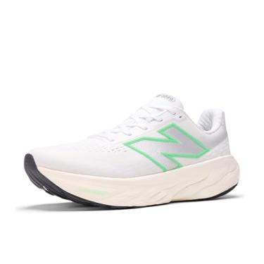 Imagem de New Balance Fresh Foam X 1080 V14 Tênis de corrida masculino, Nb 103 Branco/Folha de Limão/Angorá, 7 Wide