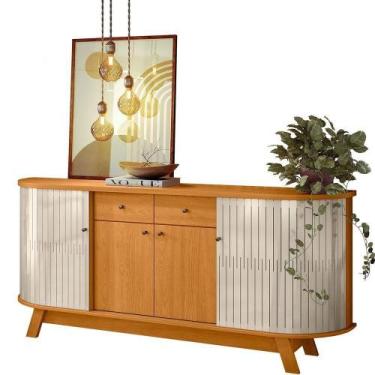 Imagem de Buffet Aparador 4 Portas E 2 Gavetas 100% Mdp Mônica Cinamomo/off Whit