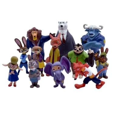 Imagem de 12Pcs Movie Zootopia Garage kit Cake ornament