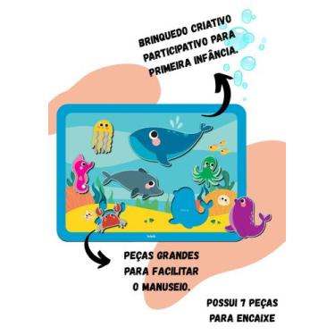 Imagem de Quebra Cabeça Encaixe Fundo Do Mar Babebi