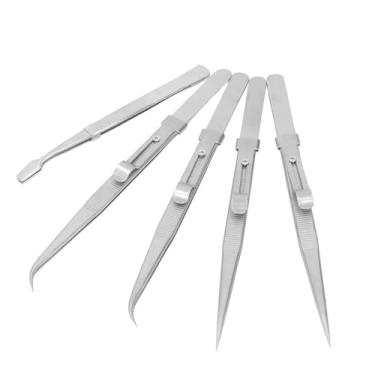 Imagem de EVGATSAUTO Tweezers de Aço Inoxidável Anti -estático Estabelecem Alças Confortáveis ​​para Efeitos Anti -estáticos Eletrônicos, para a Produção de Jóias de Hobbys
