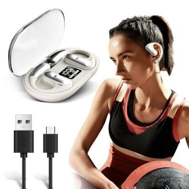 Imagem de Fone de Ouvido Bluetooth 5.3 TWS Fone de ouvido Bluetooth sem fio Com Microfone, Até 55 horas de bateria, Branco(MS-458)