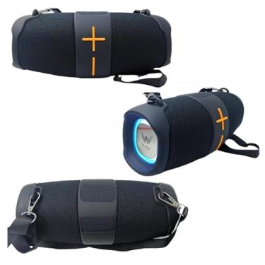 Imagem de Caixa de Som Bluetooth Portátil, 100W PMPO, LED RGB, 6W x 2, Bateria 1500mAh (Preto)