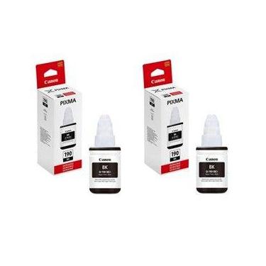 Imagem de Kit 02 Tinta Original G190 GI190 Canon G3110 G4100 G3100 Gi190 Preto -