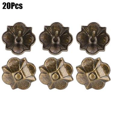 Imagem de AYNEFY Fixadores Decorativos de Sofá-sofá-bolha de Trevo de 4 Folhas Vintage para Pregos para a Produção de 20pcs para Decoração de Móveis, Caixa de Madeira retrô, Roupas e Sapatos