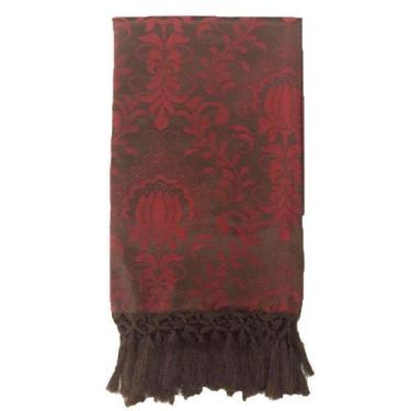 Imagem de Manta de Sofá Jacquard Marsala com Marrom 190x140 - Sua Casa Decor