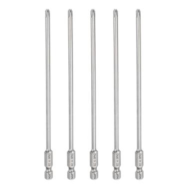 Imagem de HARFINGTON 5 peças de chave de fenda Phillips número 2 PH2 haste sextavada de 1/10.2 cm (150 mm) de comprimento 0,4 cm de comprimento 0,4 cm chave de fenda industrial de aço S2 para furadeiras de