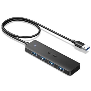 Imagem de UGREEN Hub USB 3.0, 4 portas USB A Splitter Expansor USB ultrafino para mouse, teclado, unidade flash, disco U, impressora compatível com laptop, PC de mesa, Xbox, PS5 e muito mais, 2 pés
