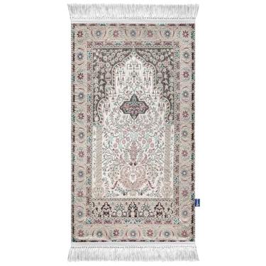 Imagem de East West Souk Coleção Naseej Prayer Mat – Design islâmico tecido, acolchoado para conforto (Mirrabi pastel)