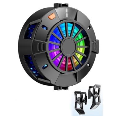 Imagem de SURILEHEGE Cooler magnético de celular para jogos, ventilador de refrigeração 2 em 1 para celular Magsafe iPhone iPad Tablet