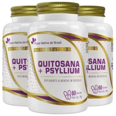 Imagem de KIT 3X Quitosana com Psyllium 60 cápsulas - Flora Nativa - Flora Nativ