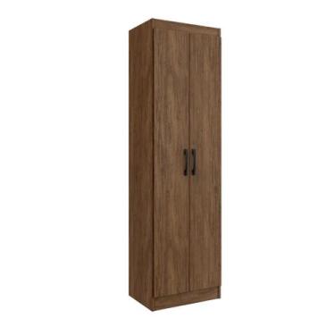 Imagem de Armário Multiuso Ibiza 2 Portas 4 Prateleiras 4099 - Doripel, Castanho