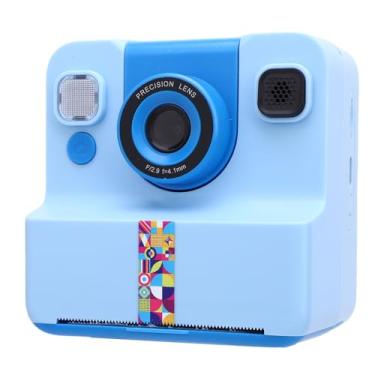 Imagem de Depisuta Câmera Infantil Impressão Instantânea, 1080p 24mp HD 2,4 Polegadas Câmeras Térmicas Com Lente de Fanpela de 180 °, Luz Flash e Selfie, Brinquedos Portáteis de Criança (Azul)
