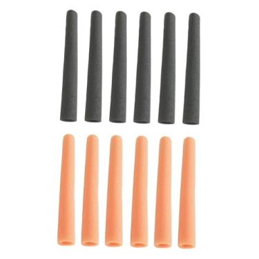 Imagem de Colaxi 12 peças protetores de poste de trampolim de 40 cm acessórios de trampolim infantil acolchoamento substituição para cama de salto corrimão tubo, Laranja Preto