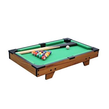 Imagem de UGPLM Mini piscina de mesa fofa, conjunto de bolas coloridas com 2 bastões em miniatura educacional Snooker brinquedo para mesa, entretenimento, dormitório, escritório familiar