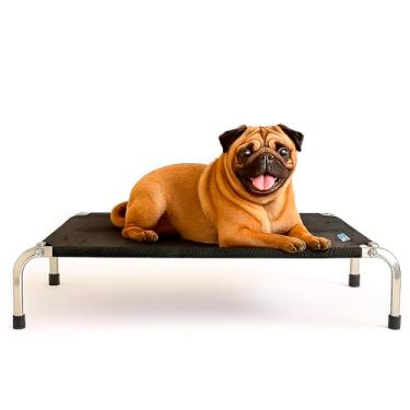 Imagem de Cama Suspensa Cachorro Arejada Resistente Tamanho Médio M Preto Pet Best Soluções