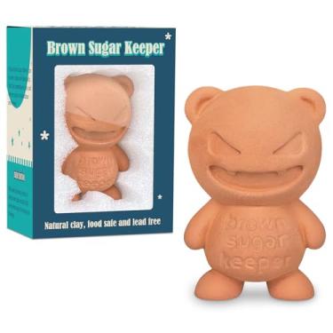 Imagem de Protetor de açúcar mascavo 3D – amaciante de terracota, suporte de umidade exclusivo para assar itens essenciais como biscoitos, marshmallows – armazenamento de cozinha fofo e economiza frescor