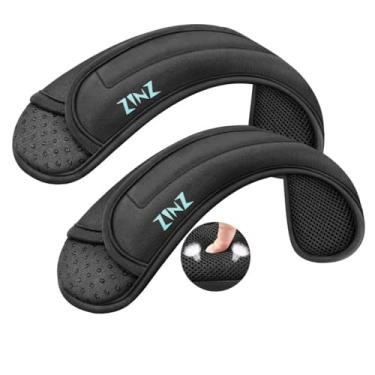 Imagem de ZINZ Pacote com 2 ombreiras universais com almofada ultra grossa para bolsa de bagagem, bolsa transversal, longa, antiderrapante e respirável, cinza claro - pacote com 2