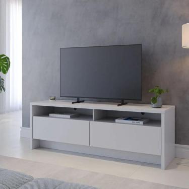 Imagem de Rack para TV Até 50" 2 Portas Aspen 135 cm - Branco Fosco