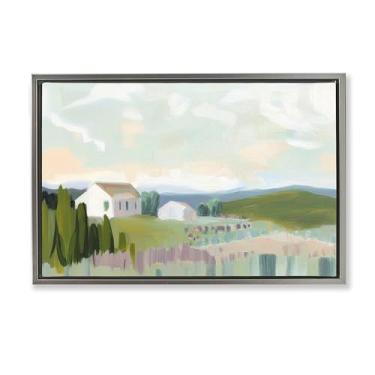 Imagem de Stupell Industries Hillside Haven Cottage Gray Framed Floater Canvas Wall Art Design por Elara Yasna, 21 x 31