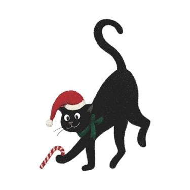 Imagem de KiBcsLic Adesivo de Parede Preto Adorável Gatinho Festa Papel de Parede Decorações de Natal para Sala de Jogos Aniversário Quarto E