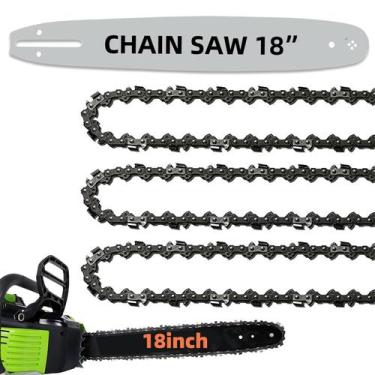 Imagem de Barra guia de motosserra e correntes de 18 polegadas e 62 elos de acio