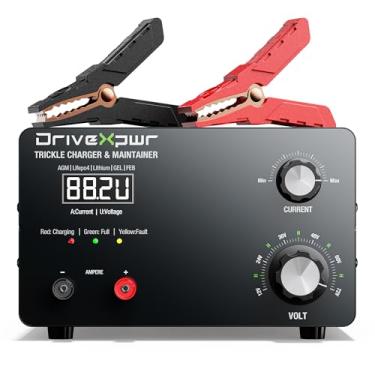 Imagem de Carregador de bateria ajustável de 12 V, 24 V, 36 V, 48 V, 60 V, 72 V, mantenedor automático de bateria de 16 A, mantenedor de dessulfatador de bateria de lítio LiFePO4 de chumbo-ácido, adequado para