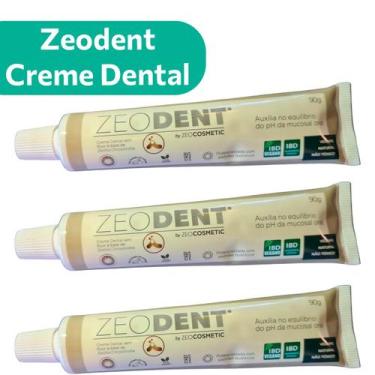 Imagem de 3 Zeodent Creme Dental Base Clinoptilolita Vegano - ZeoCosmetic
