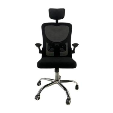 Imagem de Cadeira Escritório Giratória Base Cromada Office Presidente - Acadeira